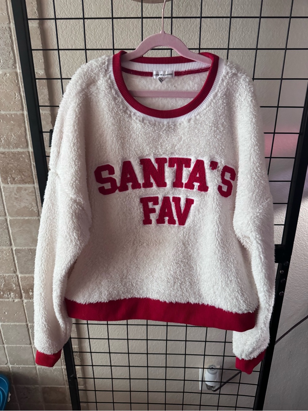 Love On A Hanger - Santa’s Fav - Sherpa Sweatshirt - NWOT - Large - Juniors